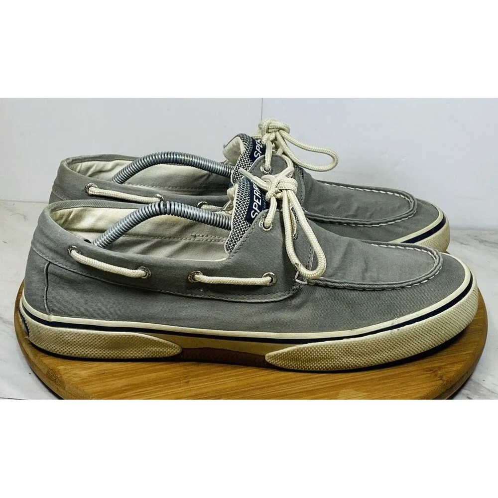Sperry Halyard 2 Mens Size 12 0772830 Grey Casual Boat Shoes